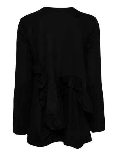 Comme Des Garçons Ruffle T-shirt In Black