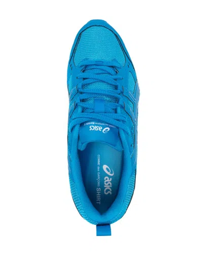 Comme Des Garçons Shirt Mens Sneakers X Asics Royal Blue Mesh And Leather Asics Gel Nunobiki Sneaker In Blue