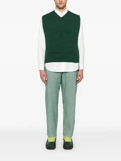 Craig Green Striped Trousers In Green