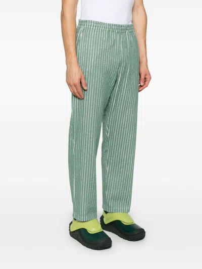 Craig Green Striped Trousers In Green
