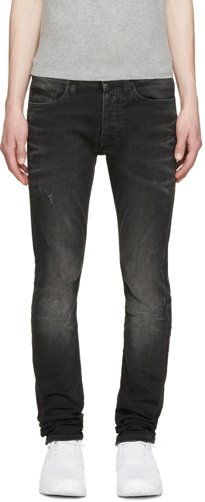 Shop Marcelo Burlon County Of Milan Black Slim Stone Jeans