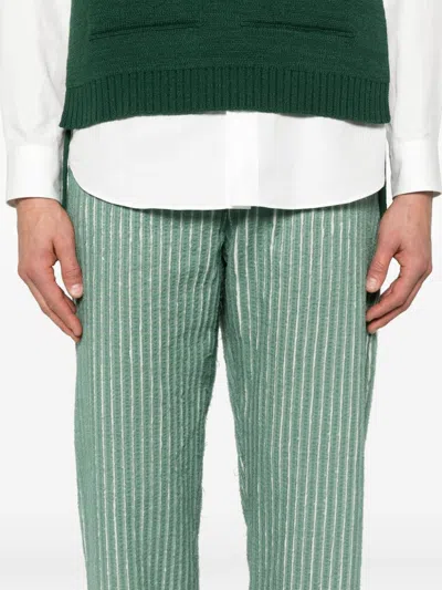Craig Green Striped Trousers In Green
