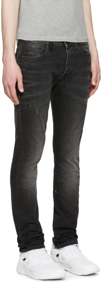 Shop Marcelo Burlon County Of Milan Black Slim Stone Jeans