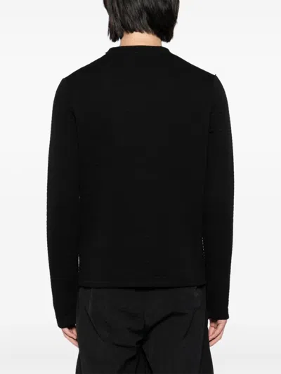Jil Sander + Texture Long-sleeves T-shirt In Black