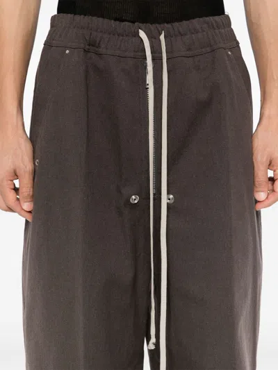 Rick Owens Wide-leg Trousers With Drawstring In Brown