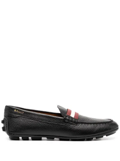 Shop Bally Pilot Driver Loafers In Black