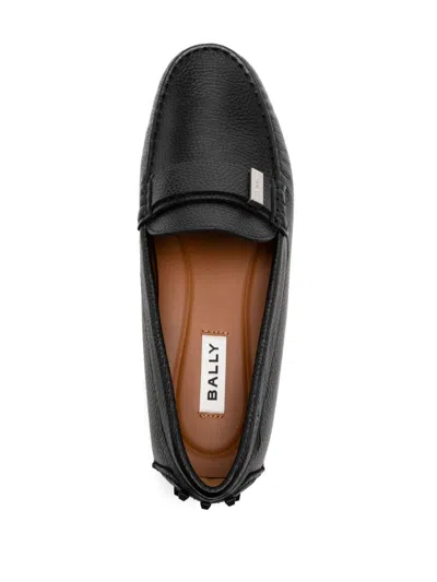 Bally Man Loafers Black Size 9 Cow Leather In Black