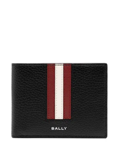 Shop Bally Ribbon Bifold Wallet In Black