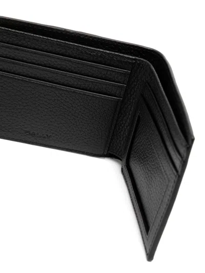 Bally Logo Plaque Bi-fold Wallet In Black