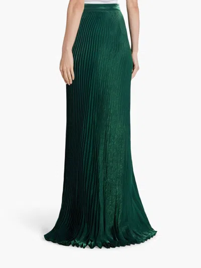 L'idée Pleated Maxi Skirt In Green