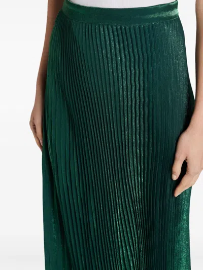 L'idée Pleated Maxi Skirt In Green