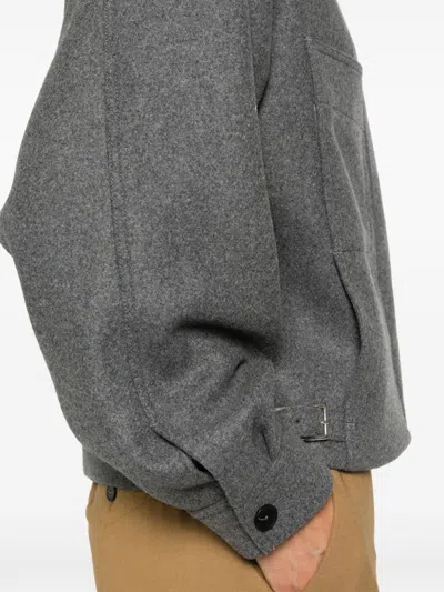 Shop Closed Felted Jacket In Grey