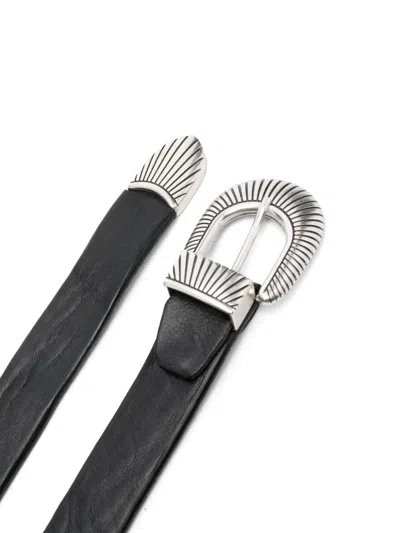 Shop Eraldo Leather Belt In Black