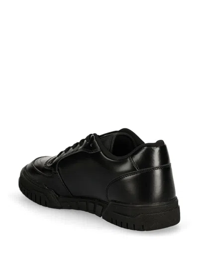 Armani Exchange Logo-debossed Sneakers In Black