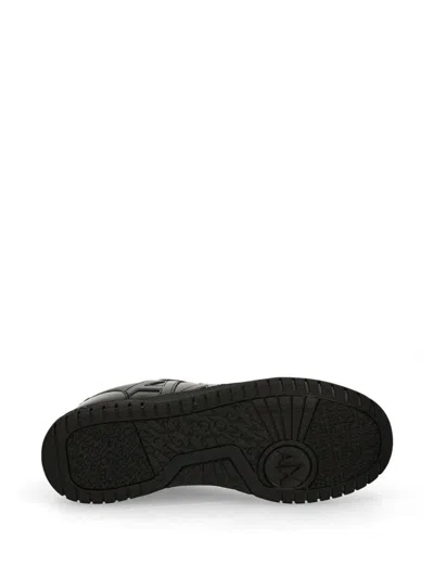 Armani Exchange Logo-debossed Sneakers In Black