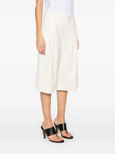Wardrobe.nyc Wardrobe. Nyc Low Rise Shorts Off White In Neutrals