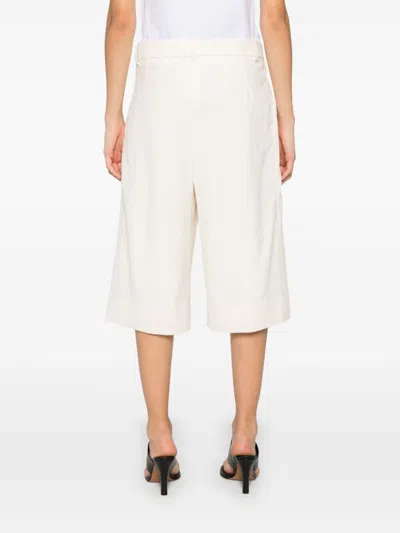 Wardrobe.nyc Wardrobe. Nyc Low Rise Shorts Off White In Neutrals