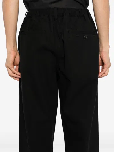 A Bathing Ape Logo-patch Chinos In Black