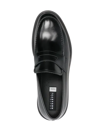 Fratelli Rossetti Leather Loafers In Black