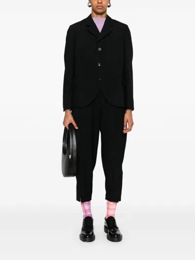 Shop Comme Des Garçons Comme Des Garçons Cropped Trousers In Black