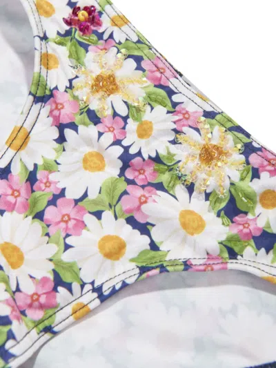 Shop Seliniaction Daisy Bikini In Blue