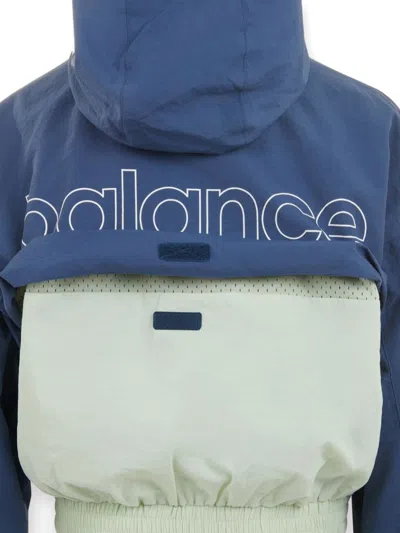 New Balance Girls Athletics Mesh Lined Windbreaker In Blue