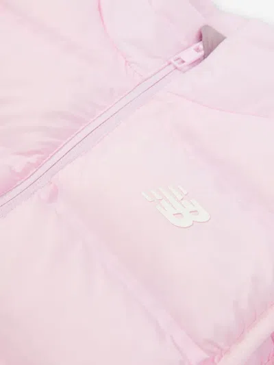 New Balance Girls Bond Quilted Gilet In Pink