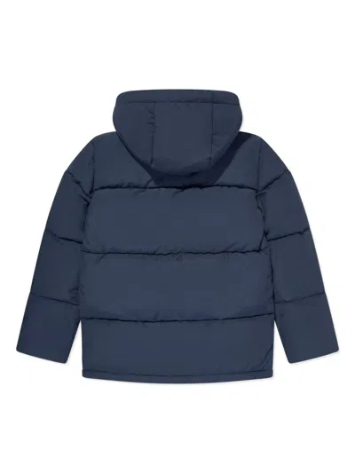 New Balance Boys Logo Puffer Jacket In Blue