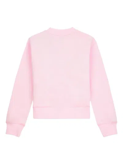 New Balance Brushed Logo-print Sweater In Pink