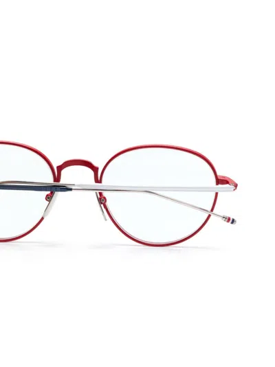 Thom Browne Round-frame Glasses In White