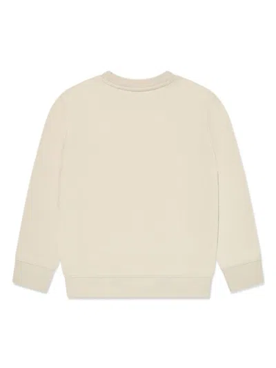 New Balance Brushed Logo-print Sweater In Neutrals
