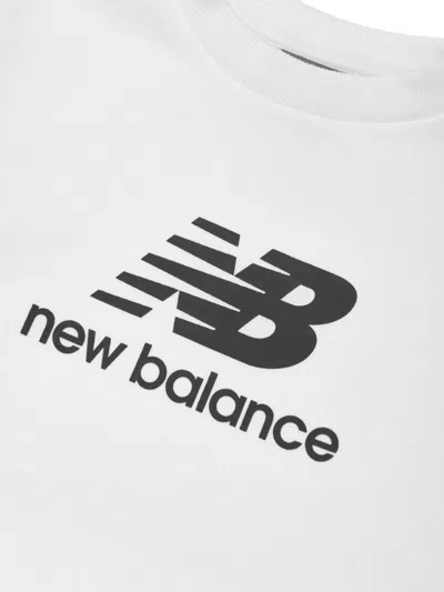New Balance Logo-print Sweatshirt In White