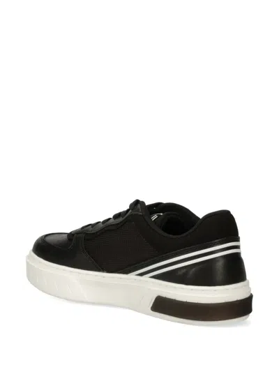 Ea7 Logo-patch Panelled Sneakers In Black