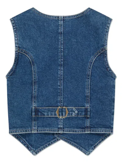 Dl1961 Girls Zizi Denim Waistocoat In Blue