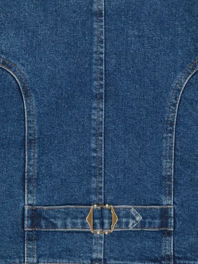 Dl1961 Girls Zizi Denim Waistocoat In Blue