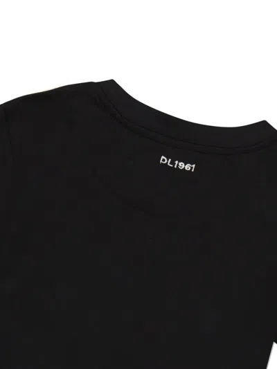 Dl1961 Logo Embroidered T-shirt In Black