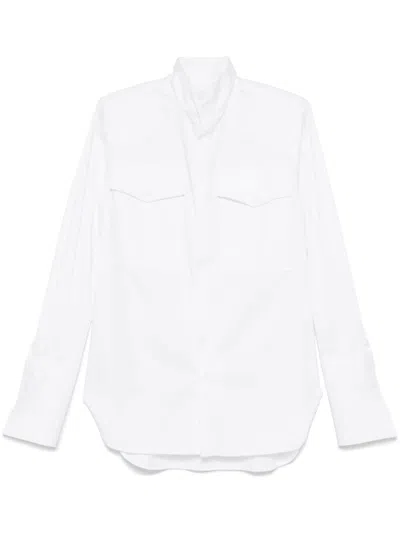 Shop Batakovic Belgrade Stand-up Collar Shirt In White