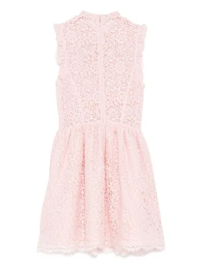 Pre-owned Miu Miu Lace Mini Dress In Pink