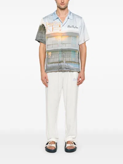 Blue Sky Inn Logo-embroidered Trousers In White