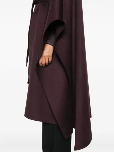 Shop Agnona Cashmere Cape In Purple