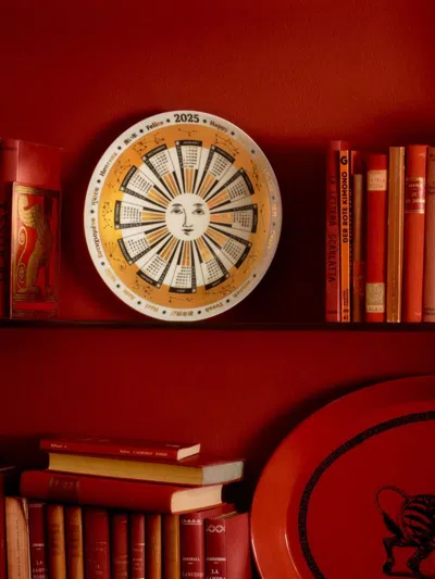 Fornasetti 2025 Calendar Plate In White