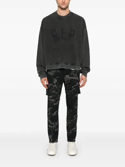 Represent "rep Applique" Sweatshirt In Black