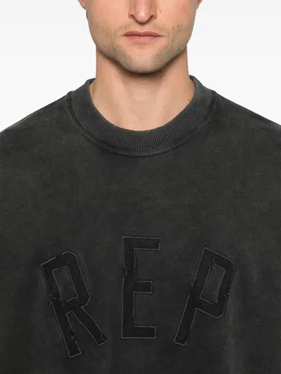Represent "rep Applique" Sweatshirt In Black