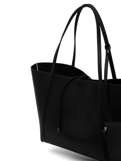 Armani Exchange Reversible Logo Tote Bag In Black