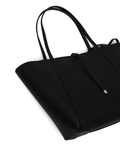 Armani Exchange Reversible Logo Tote Bag In Black