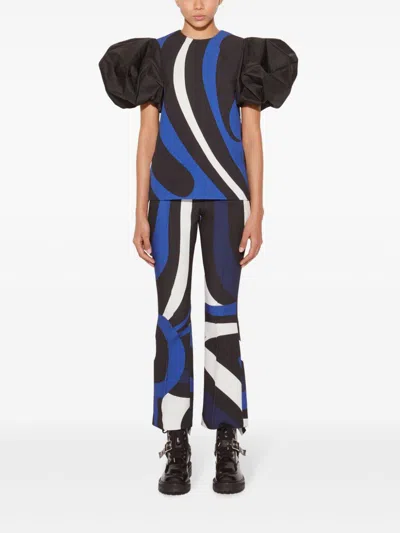 Pucci Marmo-print Top In Black