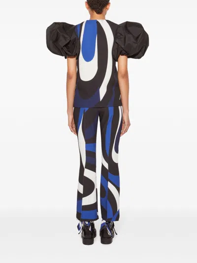 Pucci Marmo-print Top In Black