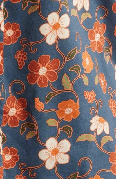 Rvca Anytime Short Sleeve Button-up Shirt In Duck Blue