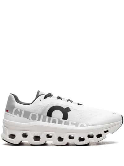 On Running Cloudmonster Sneakers With Technical Fabric Upper In White