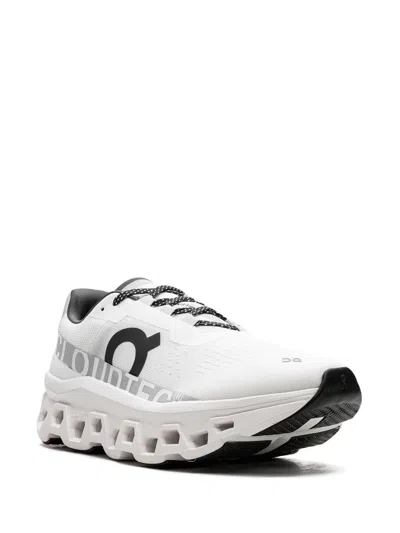 On Running Cloudmonster Sneakers With Technical Fabric Upper In White